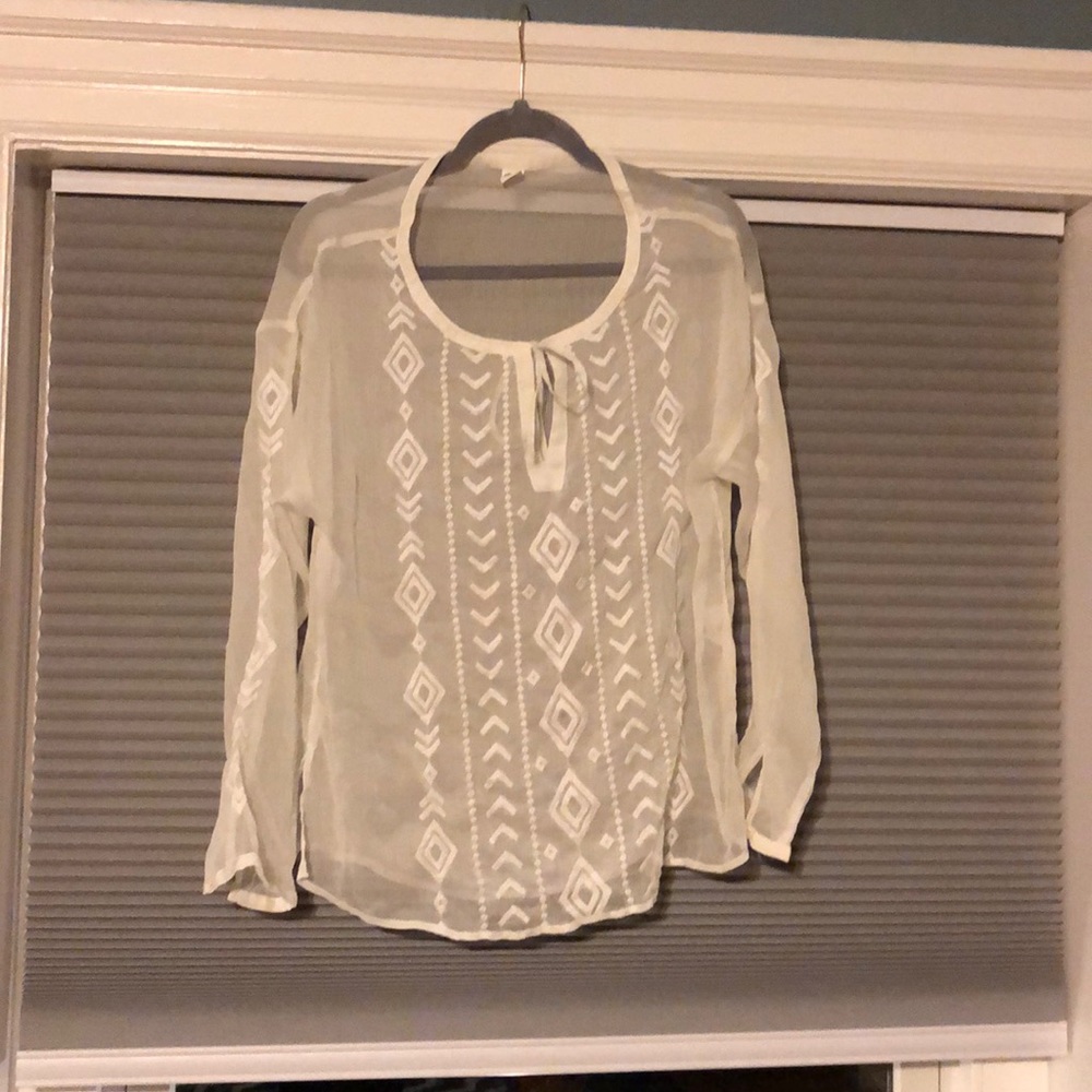 Sheer white tunic